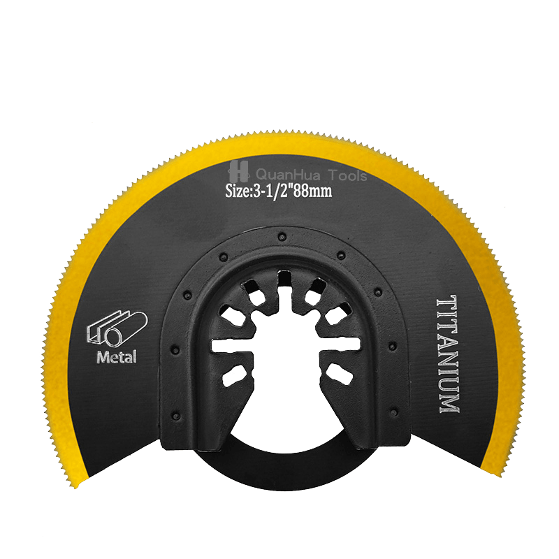 Lưỡi cưa cắt kim loại mạ titan lưỡng kim hình bán nguyệt 88mm QH-1013HK-DT